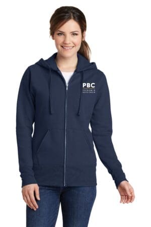 Ladies Full-Zip Hooded Sweatshirt