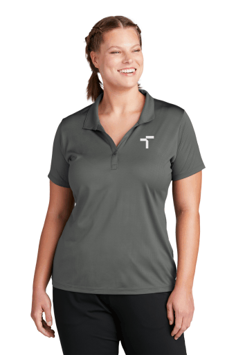 Ladies' Embossed PosiCharge Tough Polo - Image 2